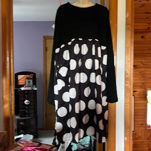 Black and White Polka Dot oversized dress